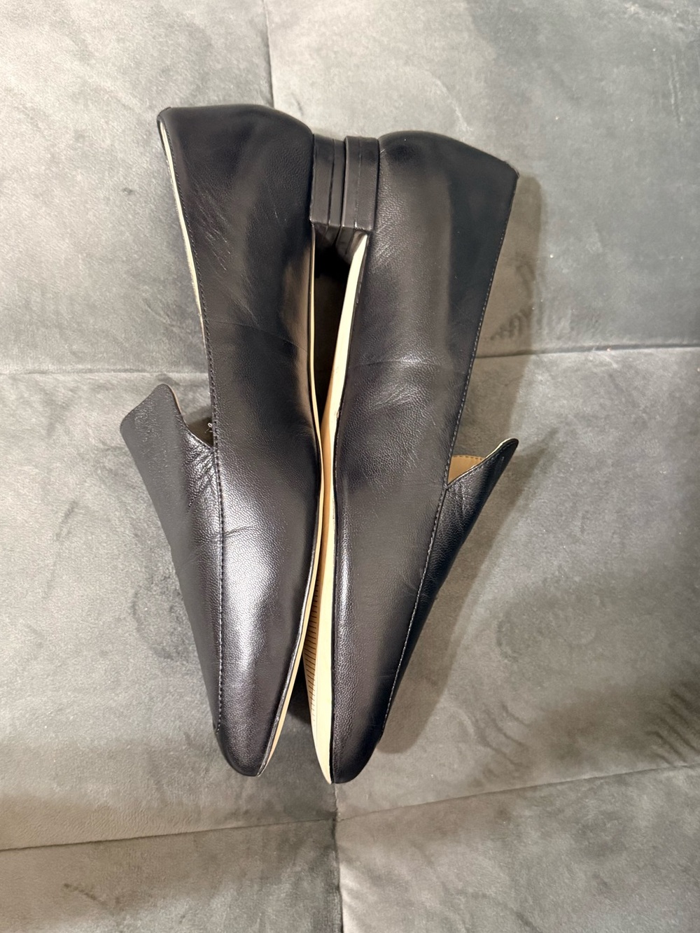 Cole Haan Black Pointed Leather Slip-On Loafers - Picture 9 of 12